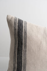 Hattie Beige and Black Fabric Striped - 13" x 21" (Pillow Case Only)
