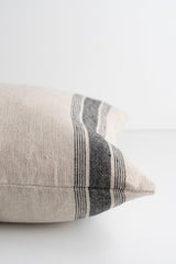 Hattie Beige and Black Fabric Striped - 13" x 21" (Pillow Case Only)