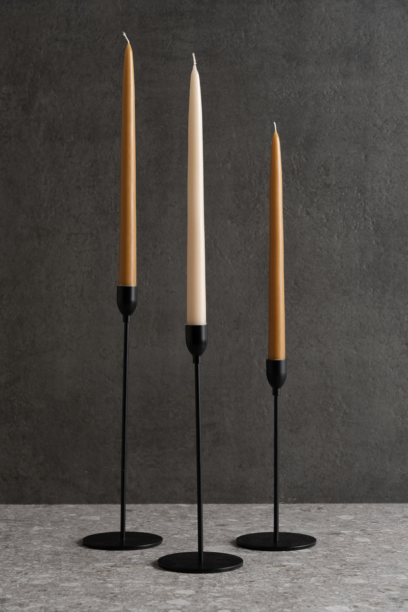 Dipped Taper Candles 12" Miel