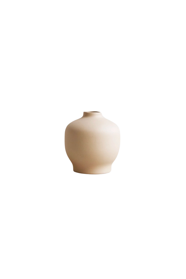 Ceramic Blossom Vase Sand - Wide