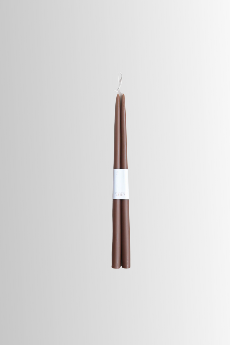 Dipped Taper Candles 18" Peat