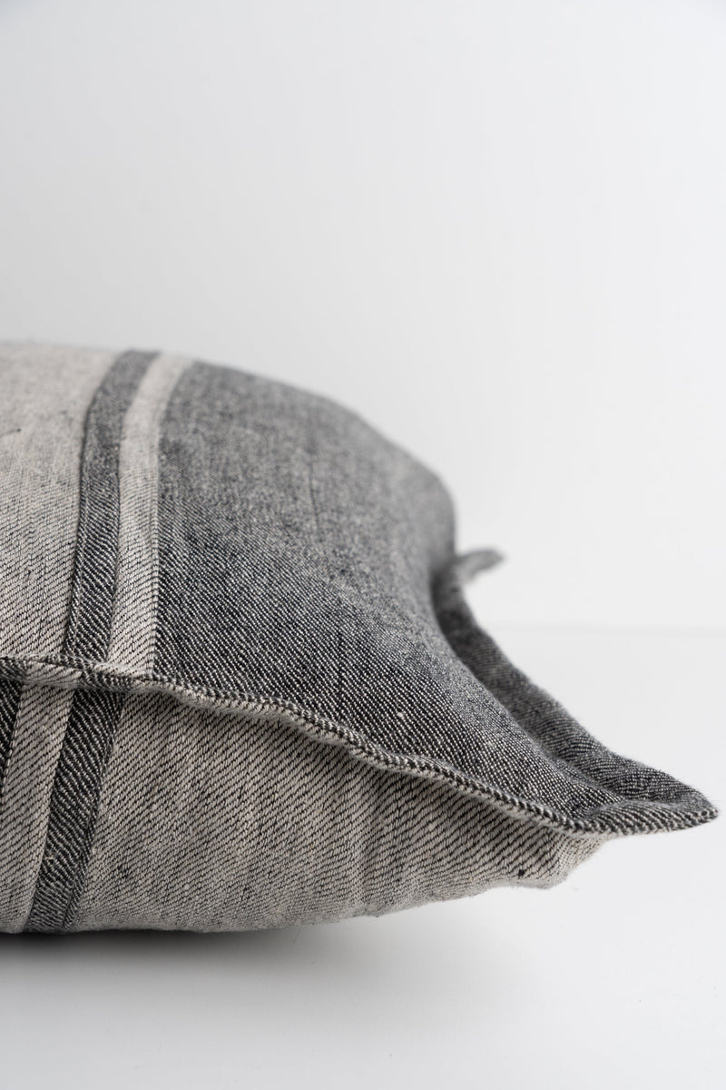 Zadie Light Grey and Dark Grey Fabric - 20" x 20" (Pillow Case Only)
