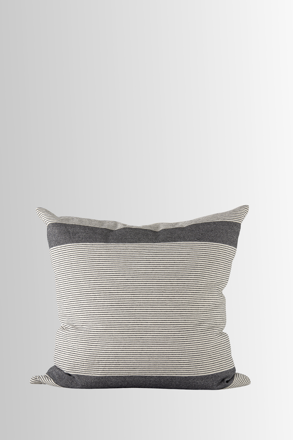 Nancy Beige with Black Stripe Detail 22" x 22" (Pillow Case Only)