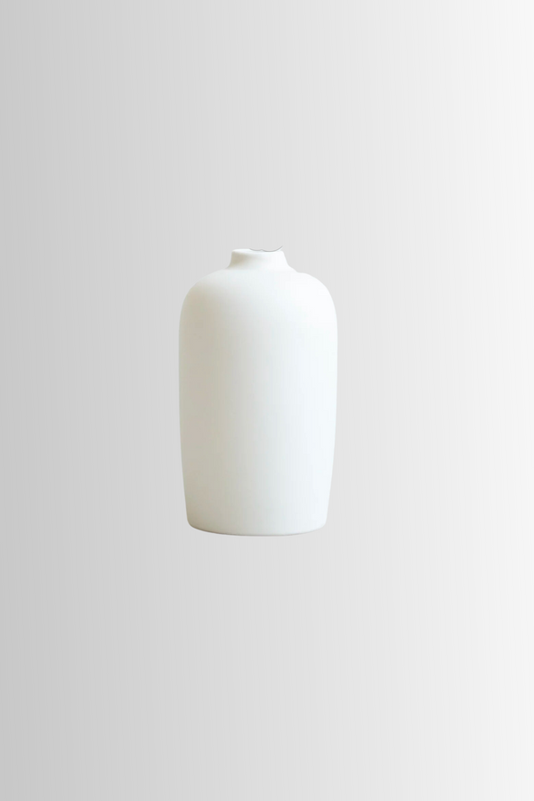 Ceramic Blossom Vase Matte White - Tall