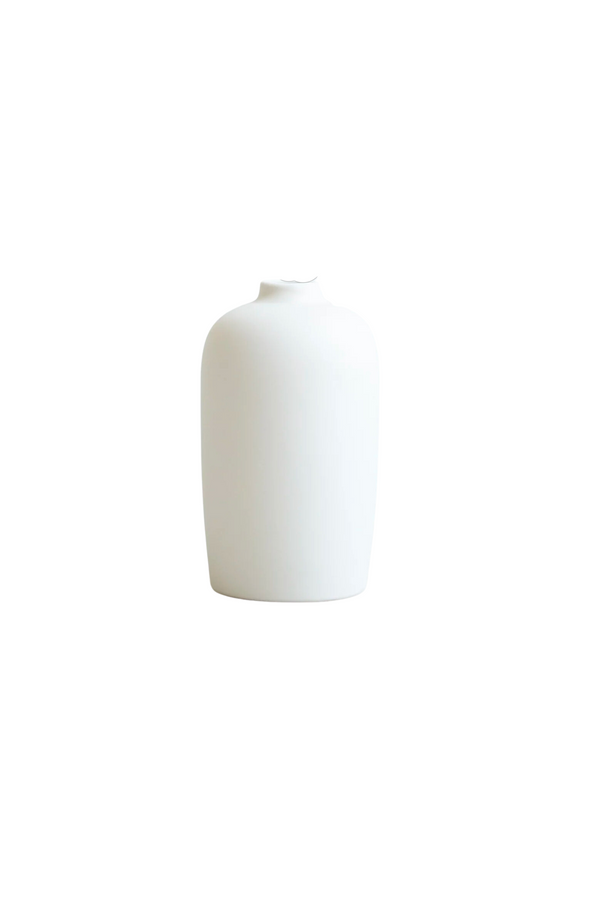 Ceramic Blossom Vase Matte White - Tall