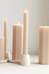 10" Fancy Taper Candles - Parchment