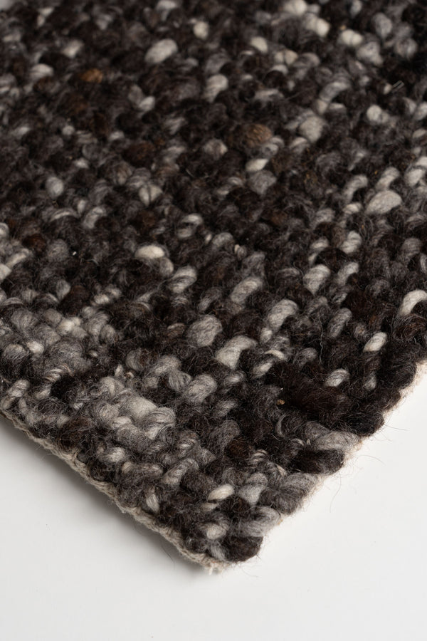 Woven Wool Rug - Coal