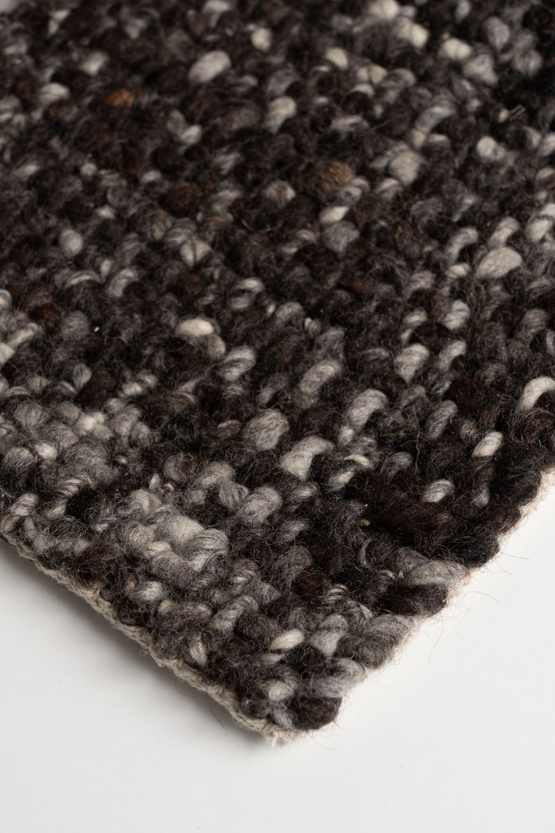 Woven Wool Rug - Coal