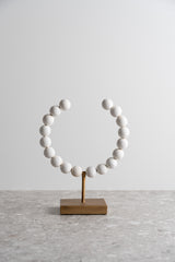 Beaded Broken Sphere - White