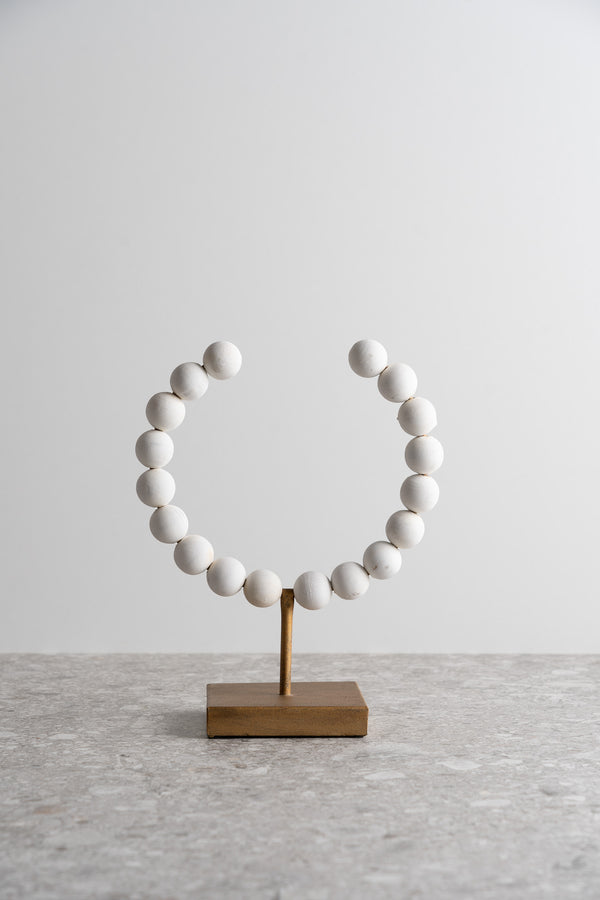 Beaded Broken Sphere - White