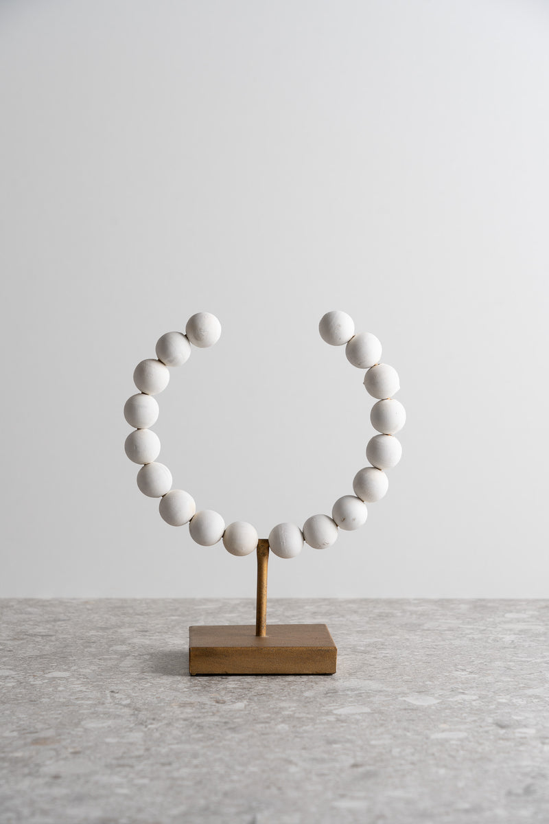 Beaded Broken Sphere - White