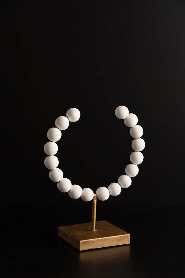Beaded Broken Sphere - White