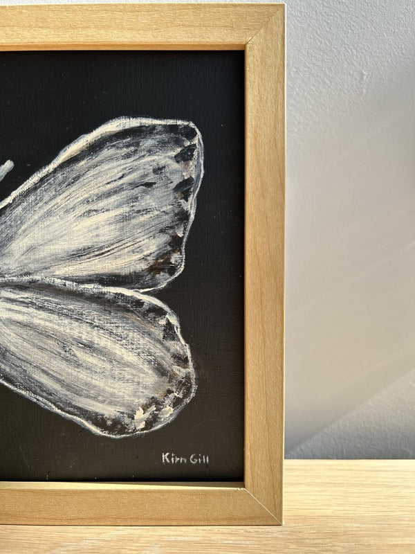 Butterfly with Light Wood Frame