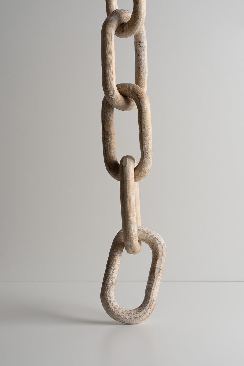 Alix Wood Chain Link - Beige
