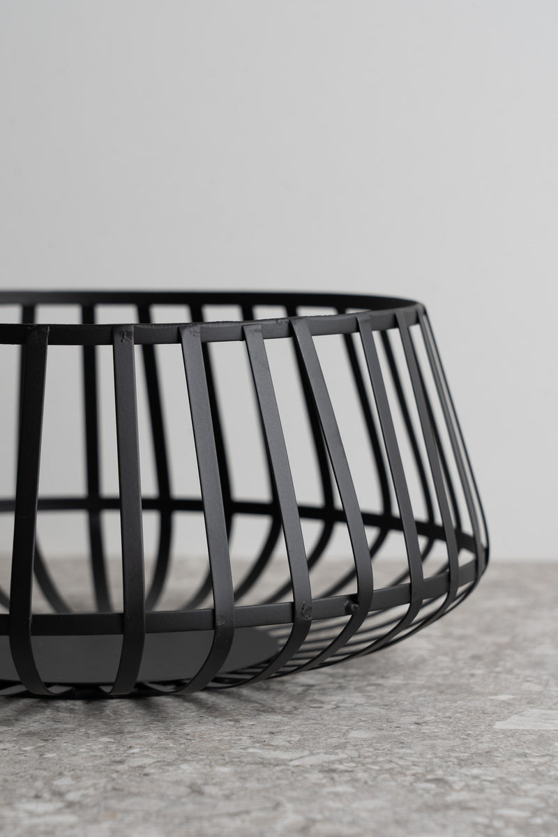Emilio Metal Set of 2 Bowls - Black