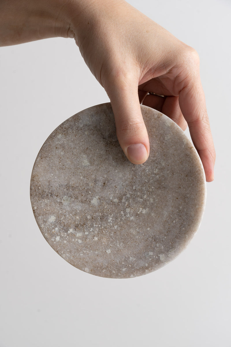 Galaxy Marble Round Key/Soap Dish - Brown