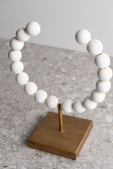 Beaded Broken Sphere - White