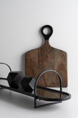 Evianna Mirrored Metal Frame Tray - Black