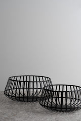 Emilio Metal Set of 2 Bowls - Black