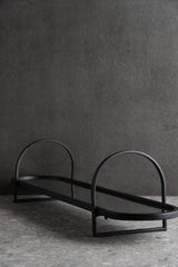 Evianna Mirrored Metal Frame Tray - Black