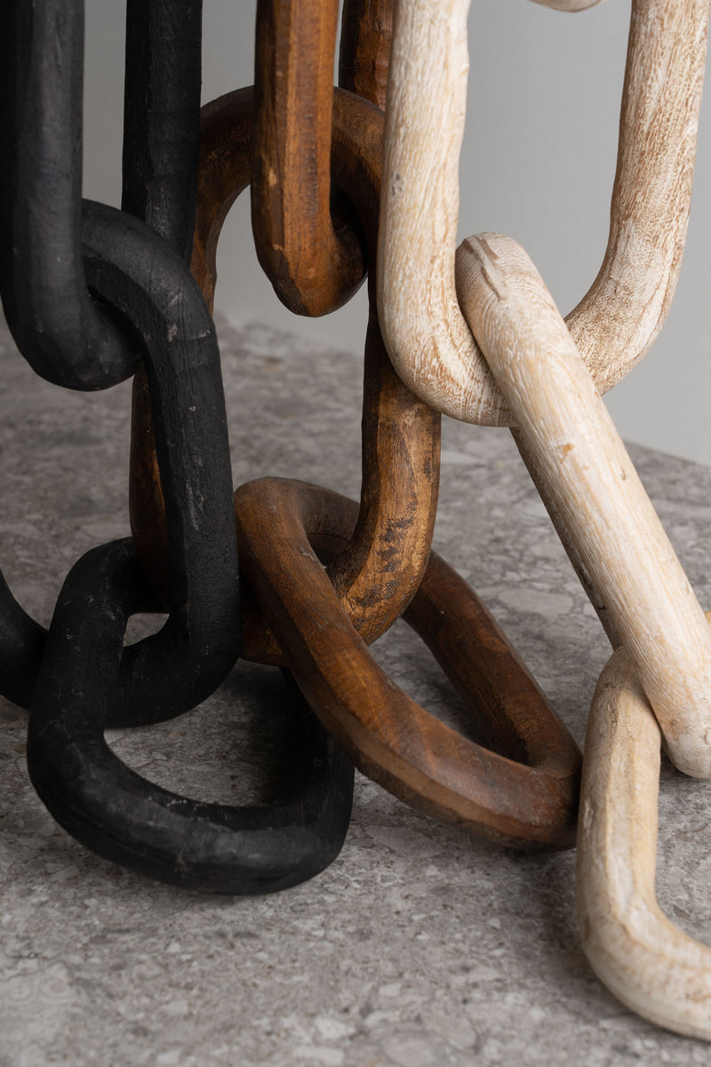 Alix Wood Chain Link - Beige