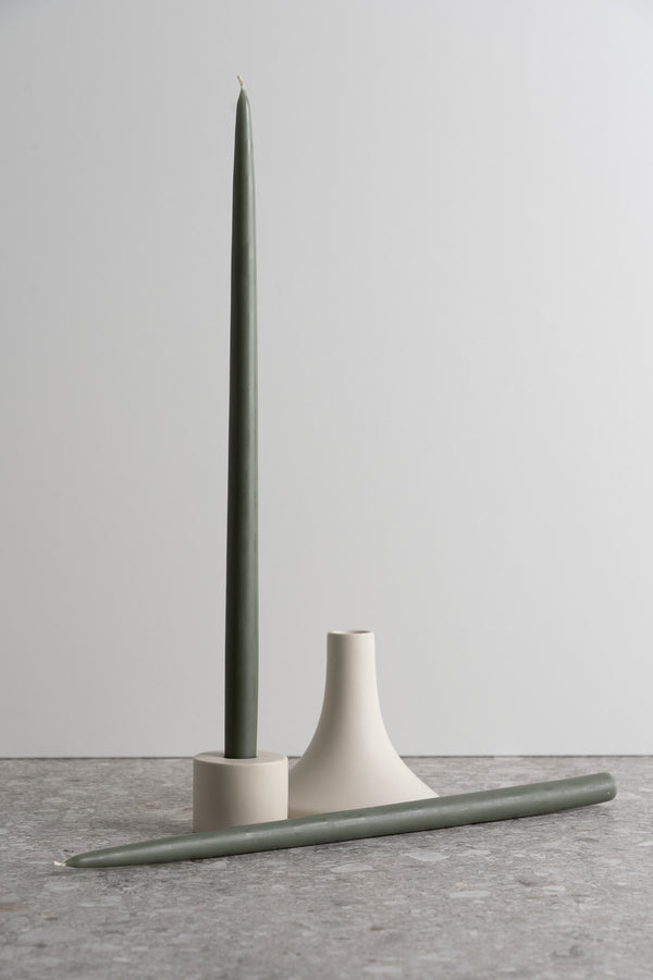 Dipped Taper Candles 18" Moss