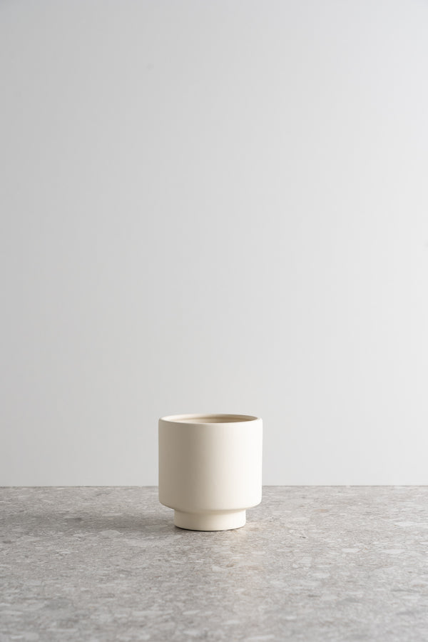Modern Pedestal Ceramic Container - B