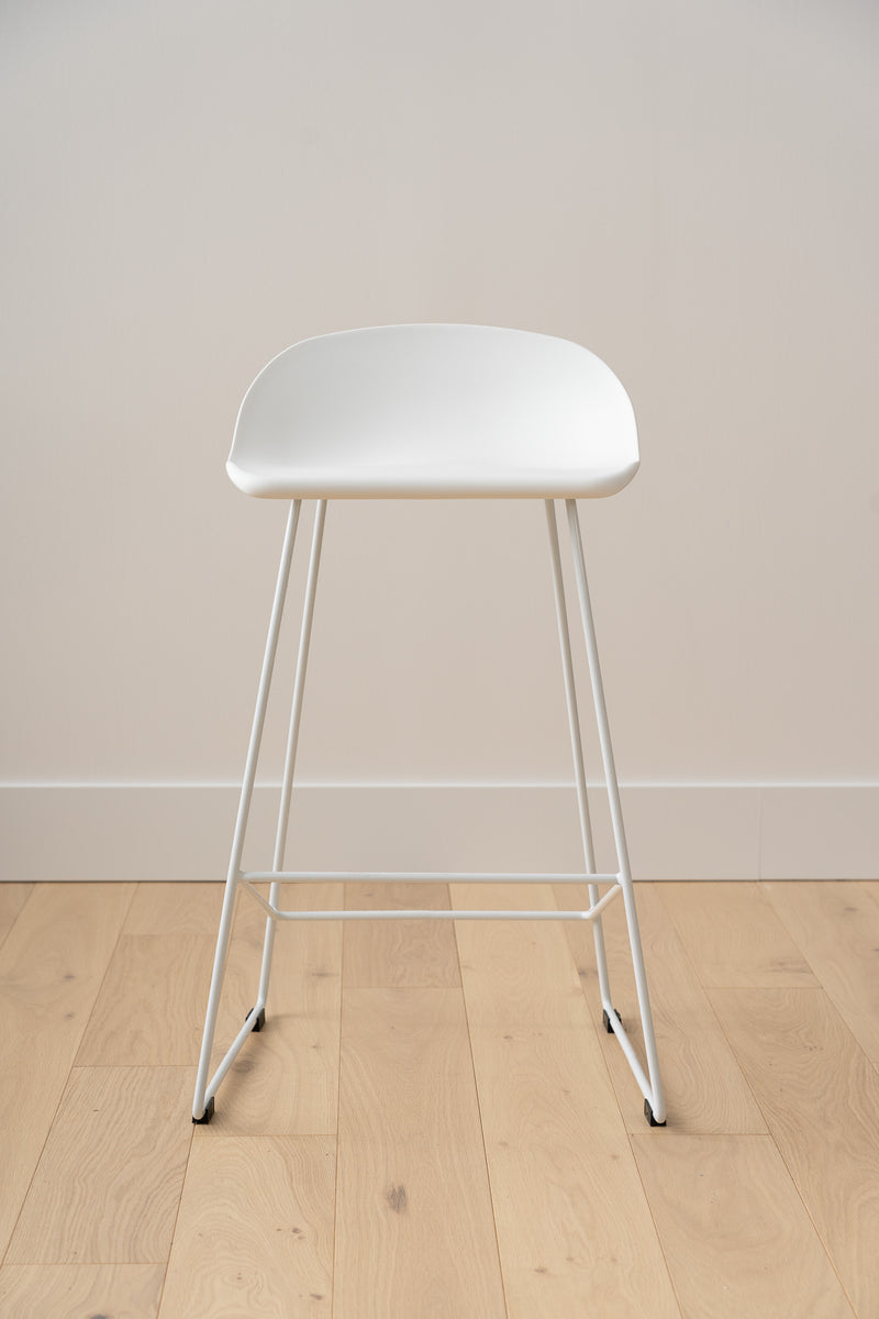 Escape Sled Counter Stool - White
