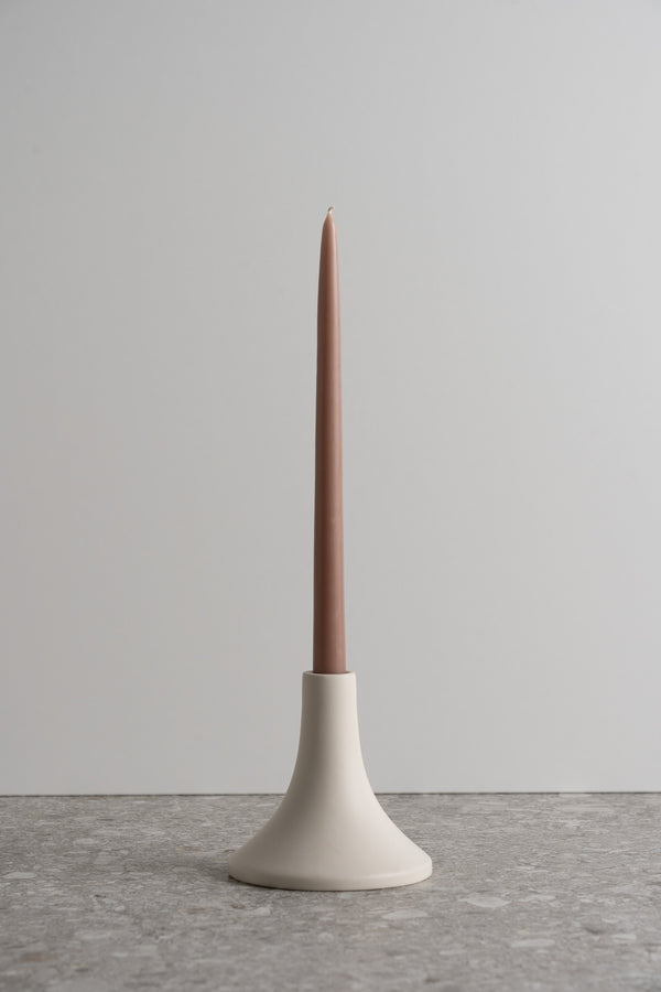 Grand Taper Candle Holder - Short - Matte White