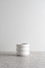 Circular Ceramic Pot - Polar White - M