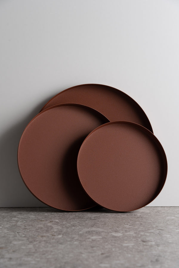 Reo Steel Tray - Rustic Brown - M