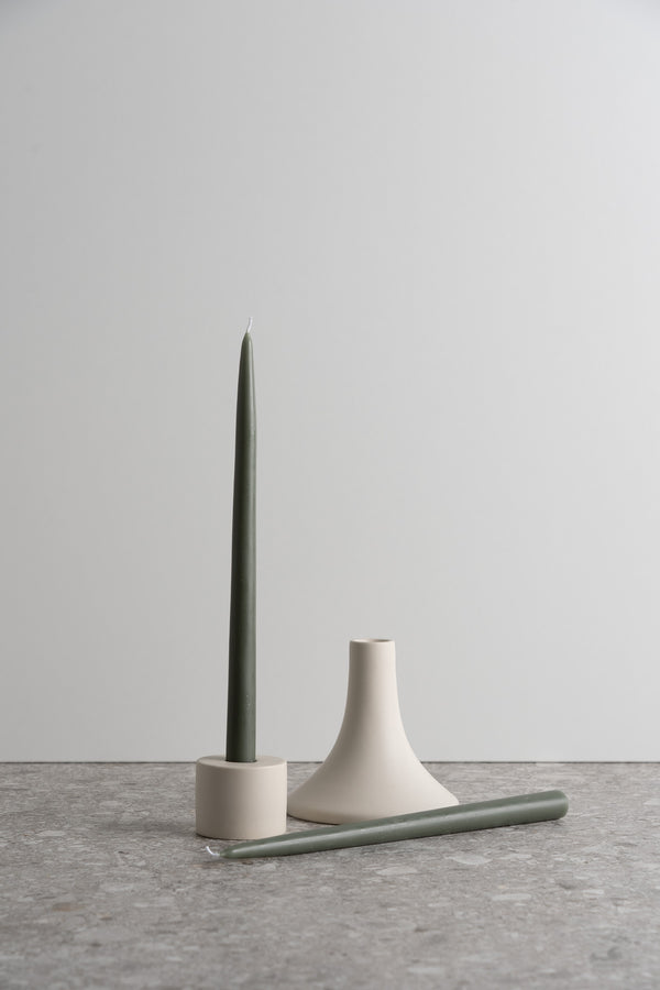 Dipped Taper Candles 12" Moss