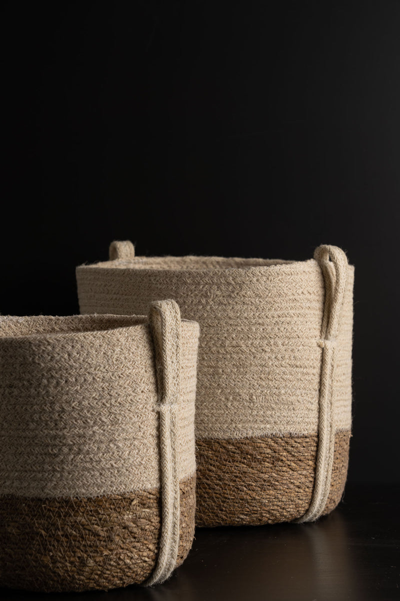 Savar Baskets with Side Handle - Set of 2