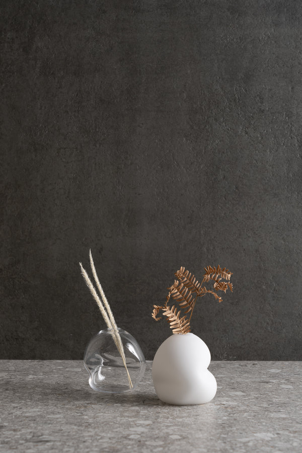 Pebble Bud Vase - Matte White