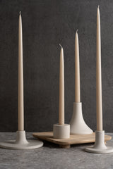 Dipped Taper Candles 12" Parchment