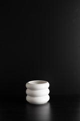 Circular Ceramic Pot - Polar White - M