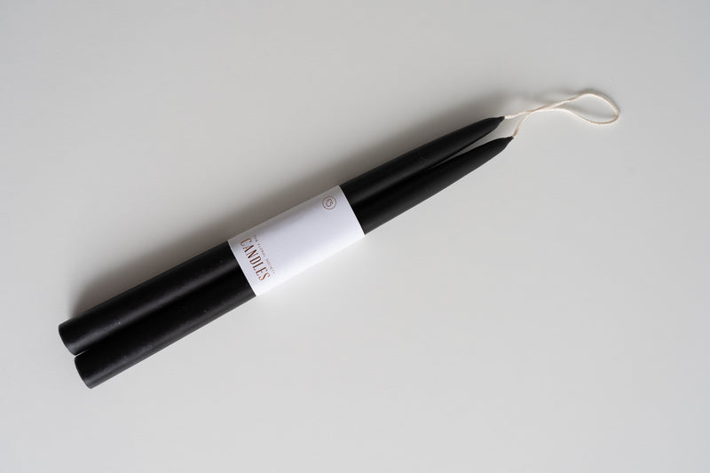 Dipped Taper Candles 12" Smoke