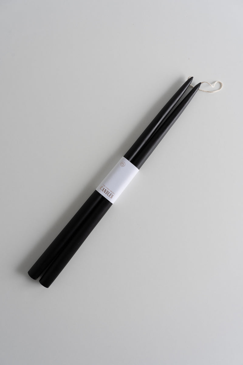 Dipped Taper Candles 18" Smoke