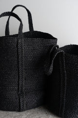 Kata Baskets with Handle - Black Set of 2