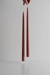 Dipped Taper Candles 18" Clay