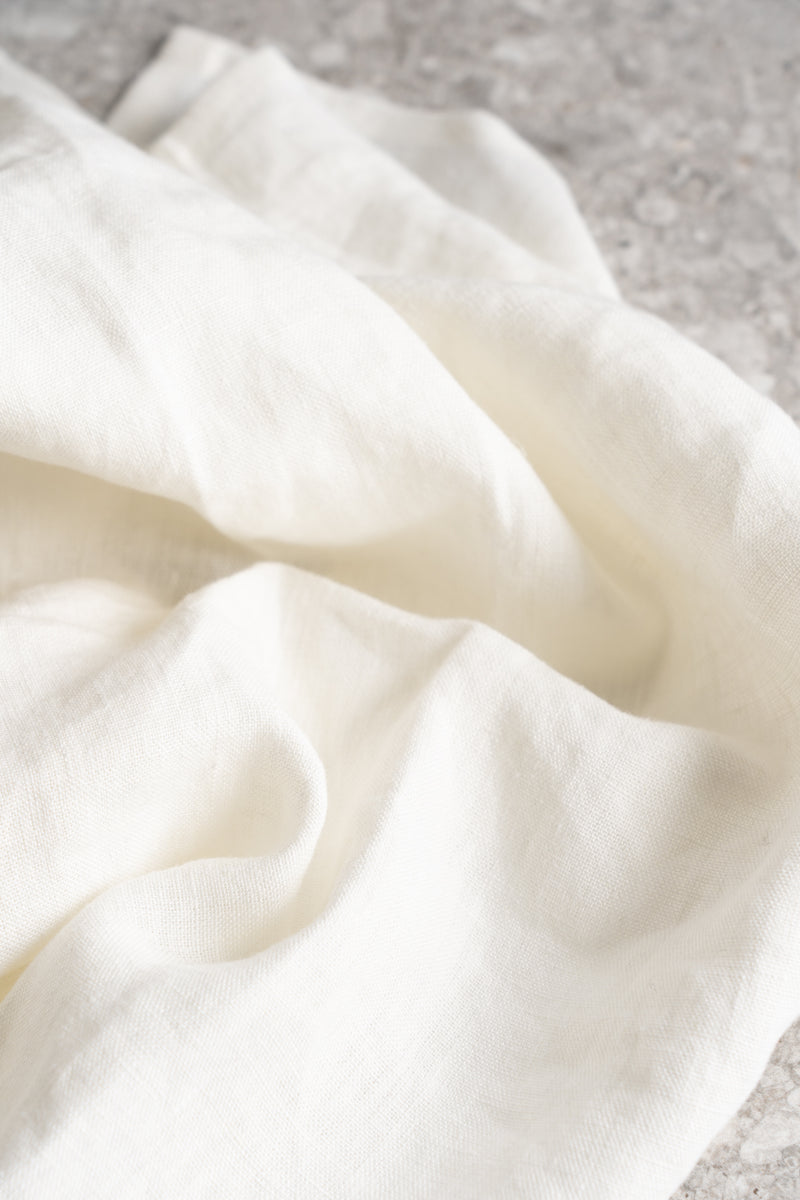 Linen Tea Towel - White