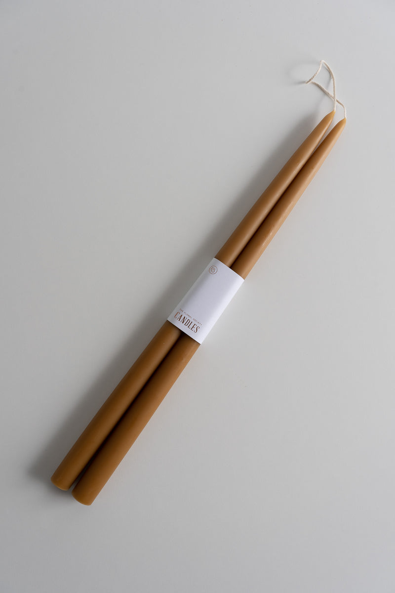 Dipped Taper Candles 18" Miel