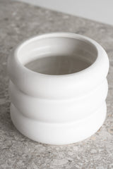 Circular Ceramic Pot - Polar White - M