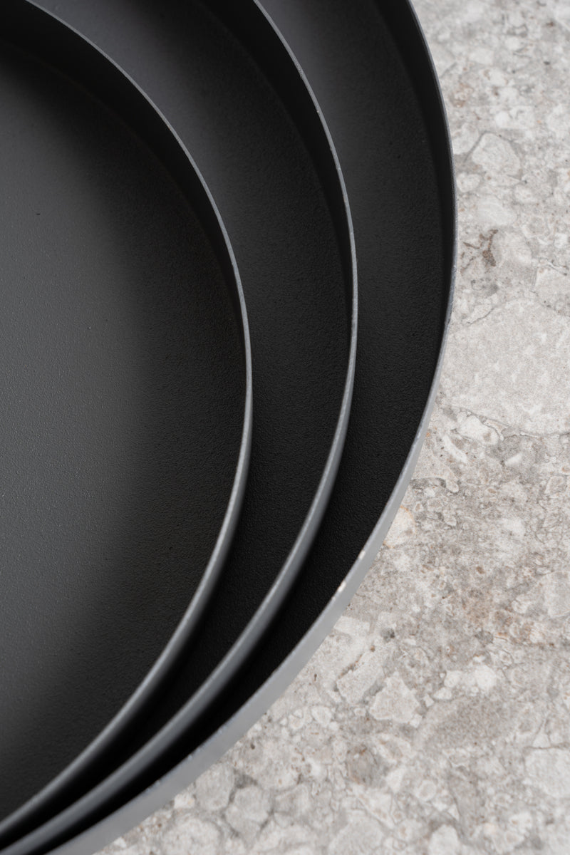 Reo Steel Tray - Pewter - L