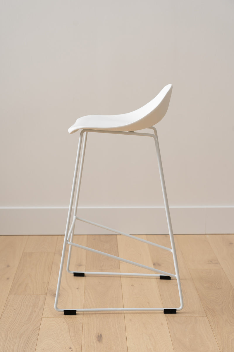 Escape Sled Counter Stool - White