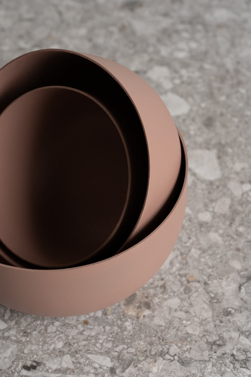 Reo Steel Bowl - Bark - S