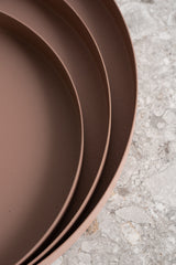 Reo Steel Tray - Bark - L