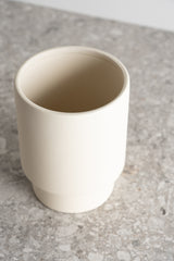 Modern Pedestal Ceramic Container - A