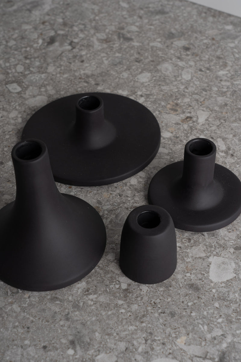 Taper Candle Holder - Medium - Smoke