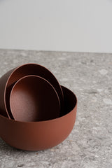 Reo Steel Bowl - Rustic Brown - M